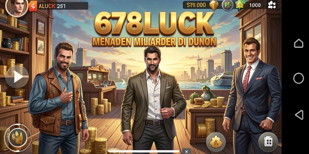 Screenshot gameplay 678LUCK menampilkan dunia bisnis yang dinamis.