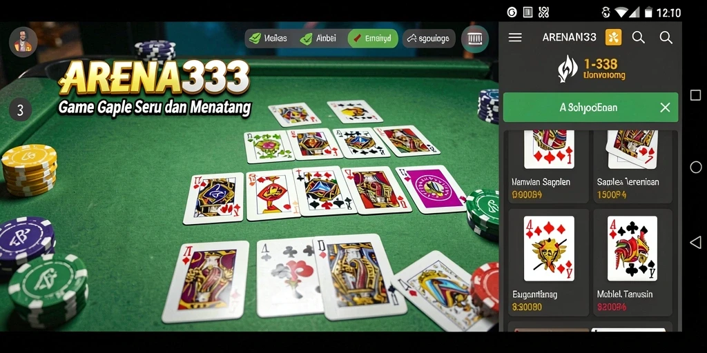 Tampilan gameplay Gaple yang menarik dan interaktif.