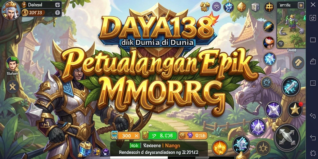 Tangkapan layar utama DAYA138 menampilkan aksi mendebarkan dalam permainan MMORPG.