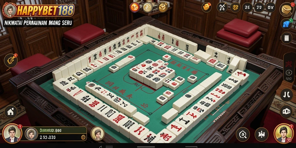 Tampilan permainan Mahjong yang menarik di HAPPYBET188.