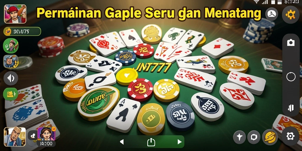 Screenshot gameplay JNT777 yang menampilkan aksi seru permainan Gaple.