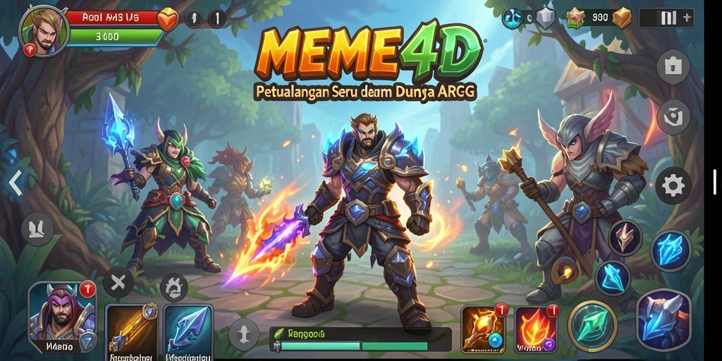 Tampilkan gameplay seru dan aksi petualangan dalam MEME4D.