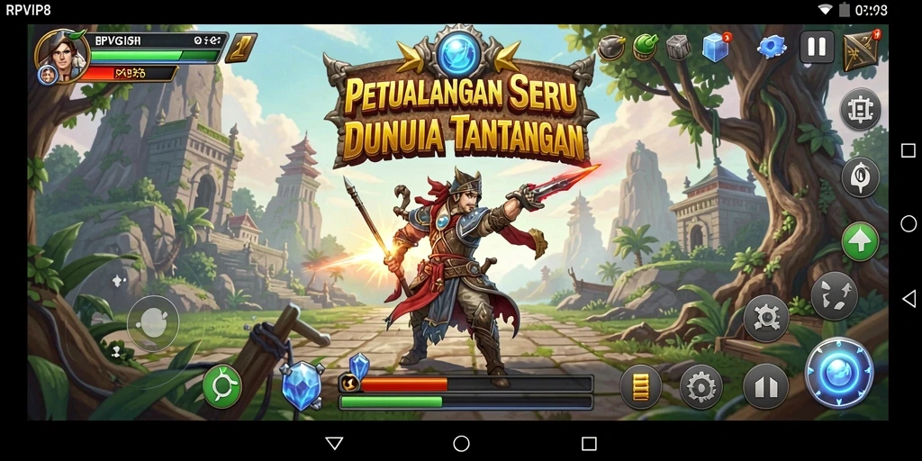 Tangkapan layar gameplay RPVIP8 dengan aksi petualangan yang mendebarkan.