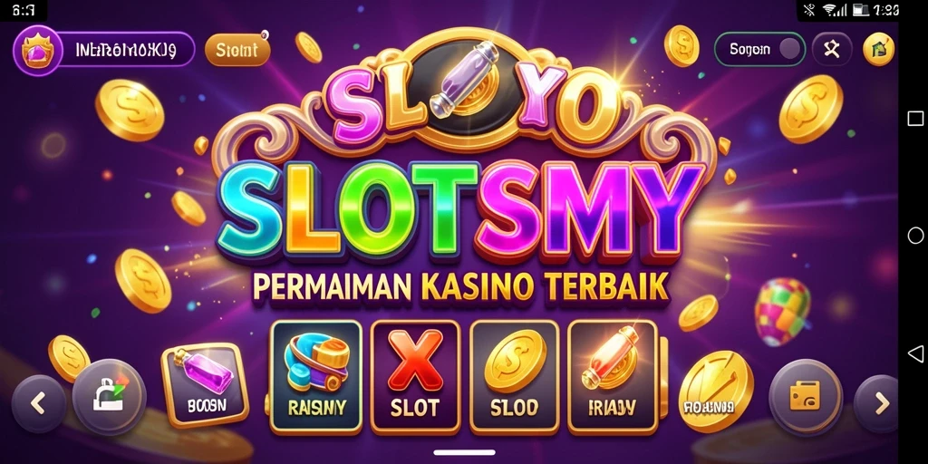 Tampilan menarik dari gameplay SLOTSMY dengan berbagai mesin slot.