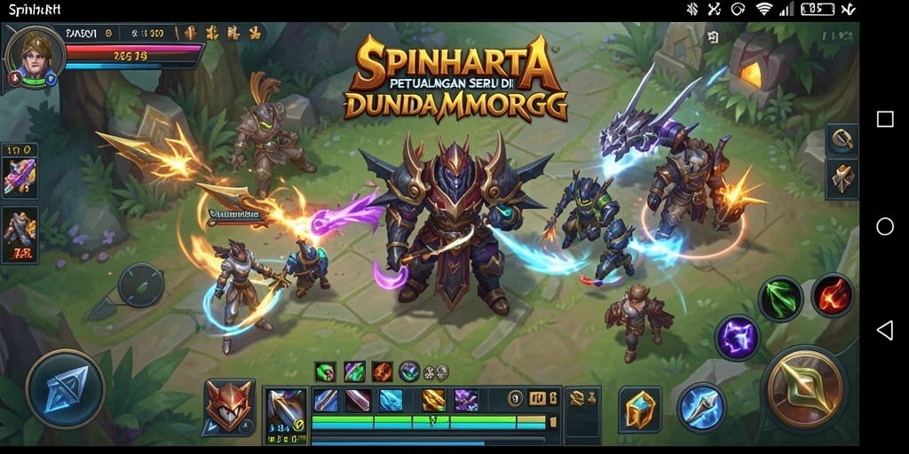 Tampilan screenshot SPINHARTA menampilkan aksi seru dalam dunia MMORPG.