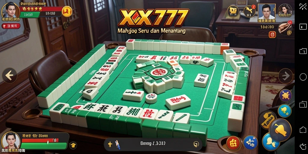 Screenshot utama XXX777 menampilkan aksi seru permainan Mahjong.